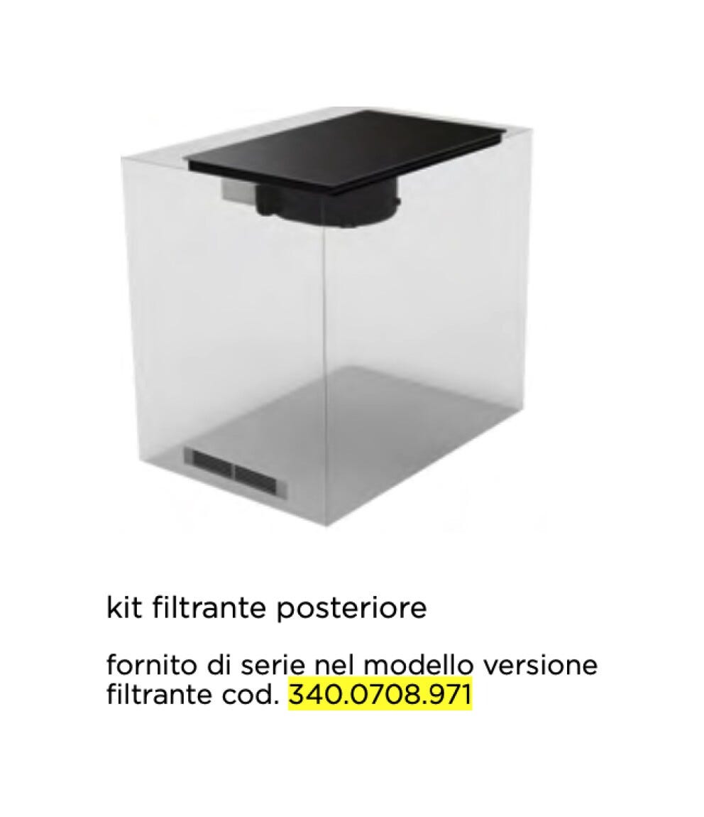 Faber GALILEO BOLD F830 Piano cottura induzione cm. 83 con cappa integrata da 630 m3/h + kit filtrante incluso - vetroceramica nero