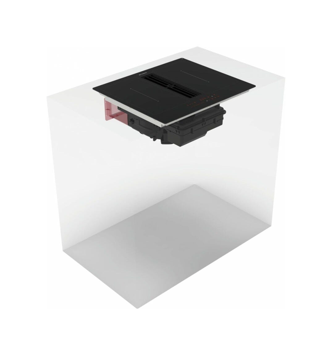 Faber GALILEO HE BK GLASS NG A83 Piano cottura induzione cm. 83 con cappa integrata da 510 m3/h - vetro nero
