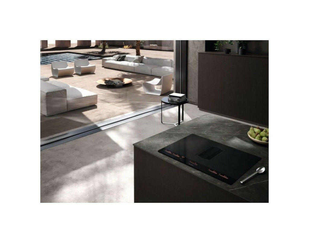 Faber GALILEO HE BK GLASS NG A83 Piano cottura induzione cm. 83 con cappa integrata da 510 m3/h - vetro nero