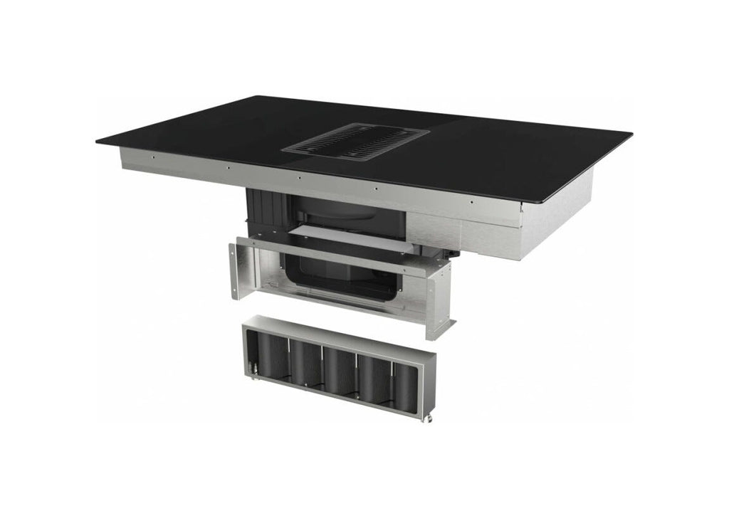 Faber GALILEO HE BK GLASS NG A83 Piano cottura induzione cm. 83 con cappa integrata da 510 m3/h - vetro nero