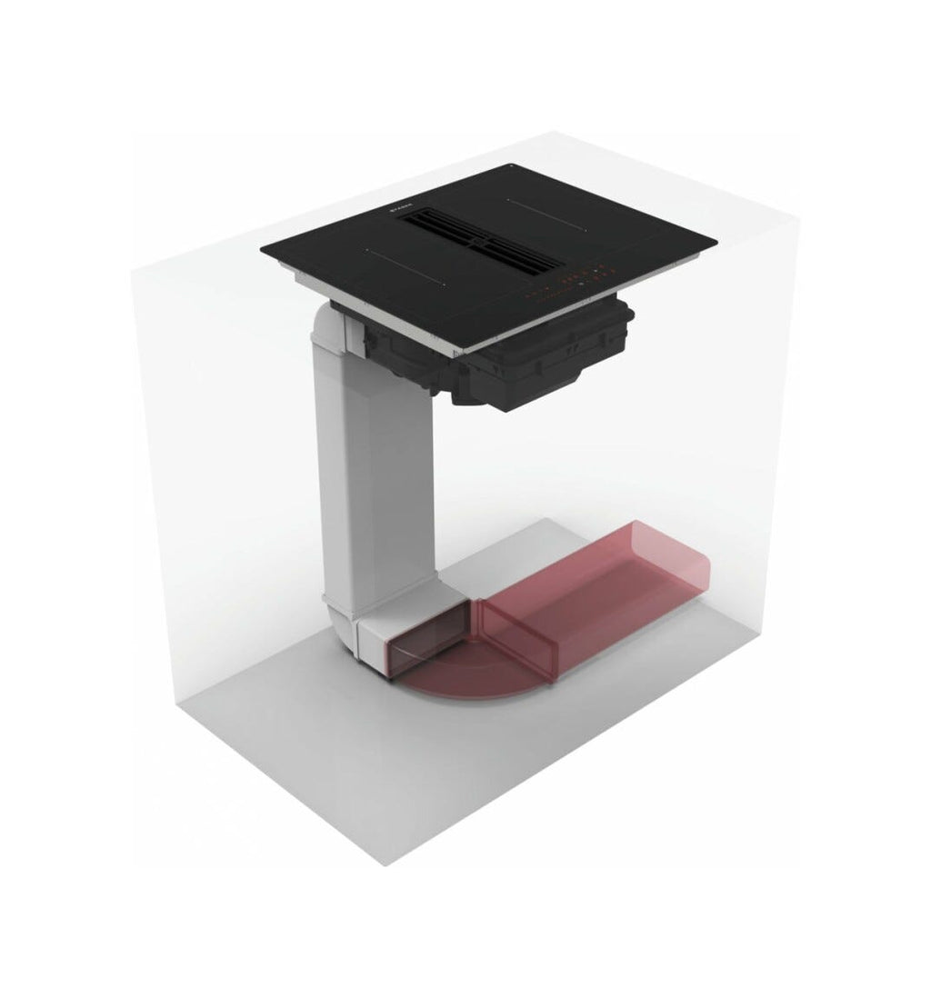 Faber GALILEO HE BK GLASS NG A83 Piano cottura induzione cm. 83 con cappa integrata da 510 m3/h - vetro nero