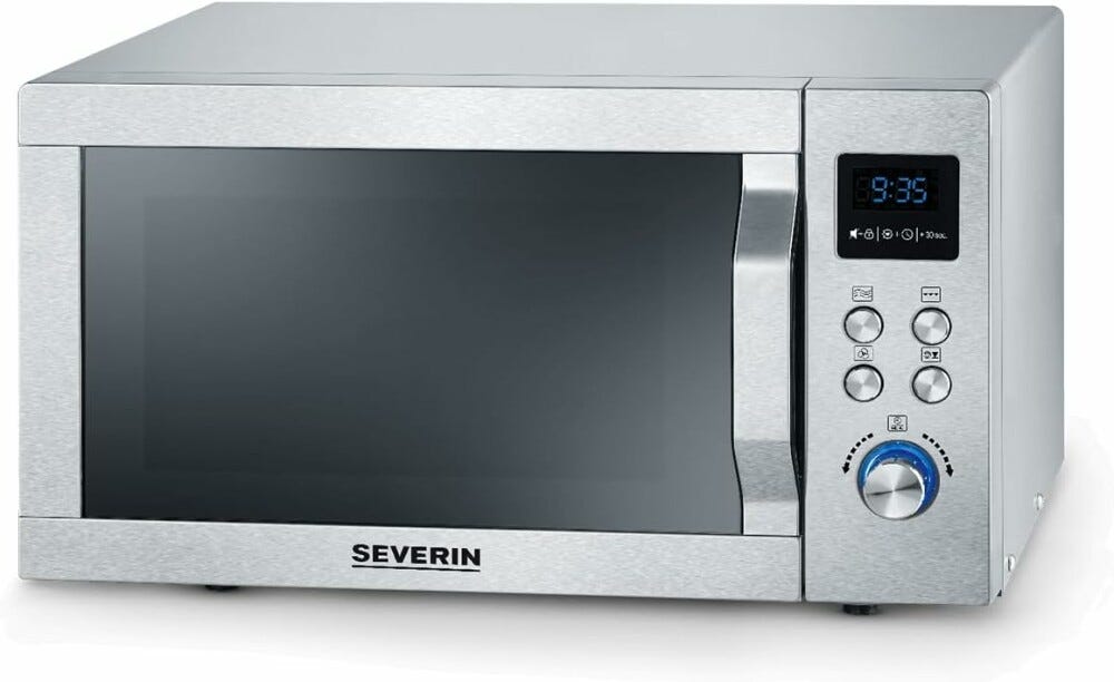 Severin MW 7774 Forno a microonde a libera installazione cm. 49 - argento spazzolato