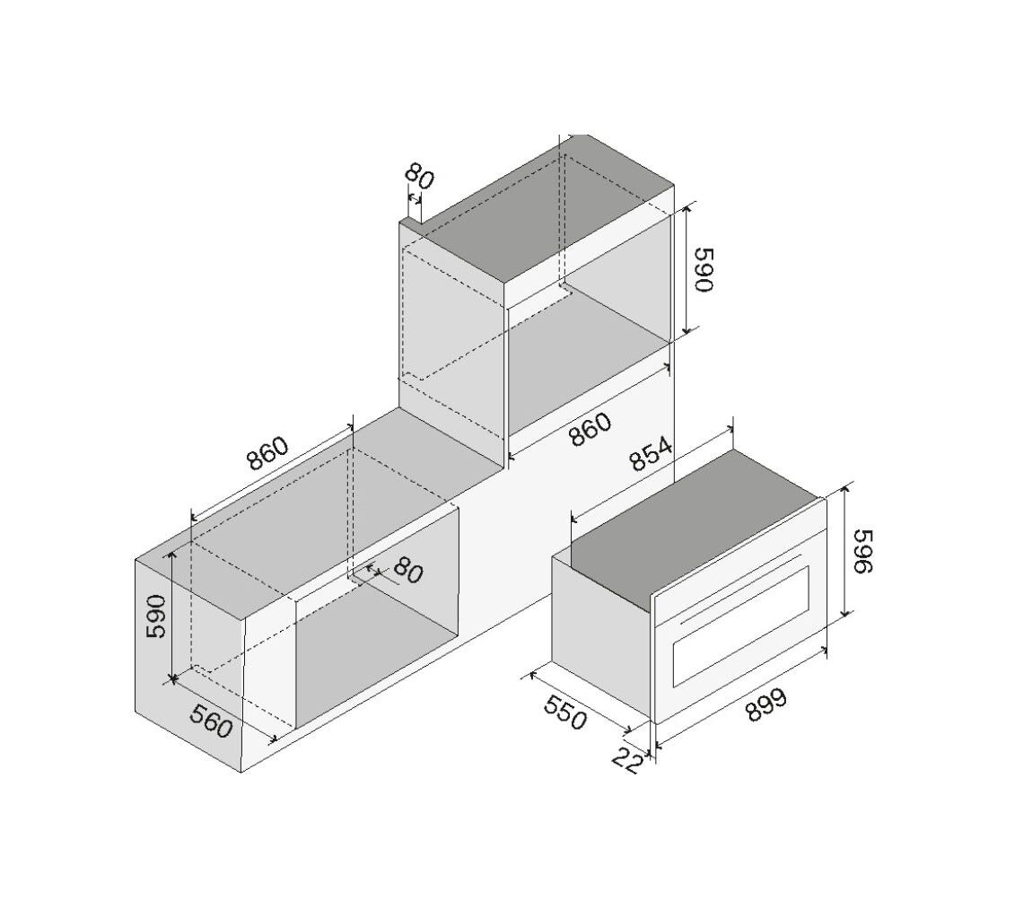 ILVE OV91PMT3-MK Panoramagic Forno elettrico multifunzione cm 90 - nero opaco