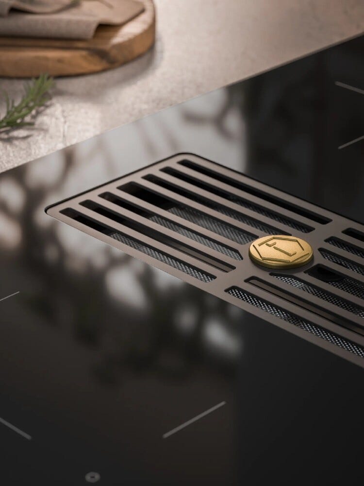 ILVE HVI90TCRF Professional Plus Piano cottura a induzione cm 83 con cappa integrata da 650 m³/h - vetroceramica nero