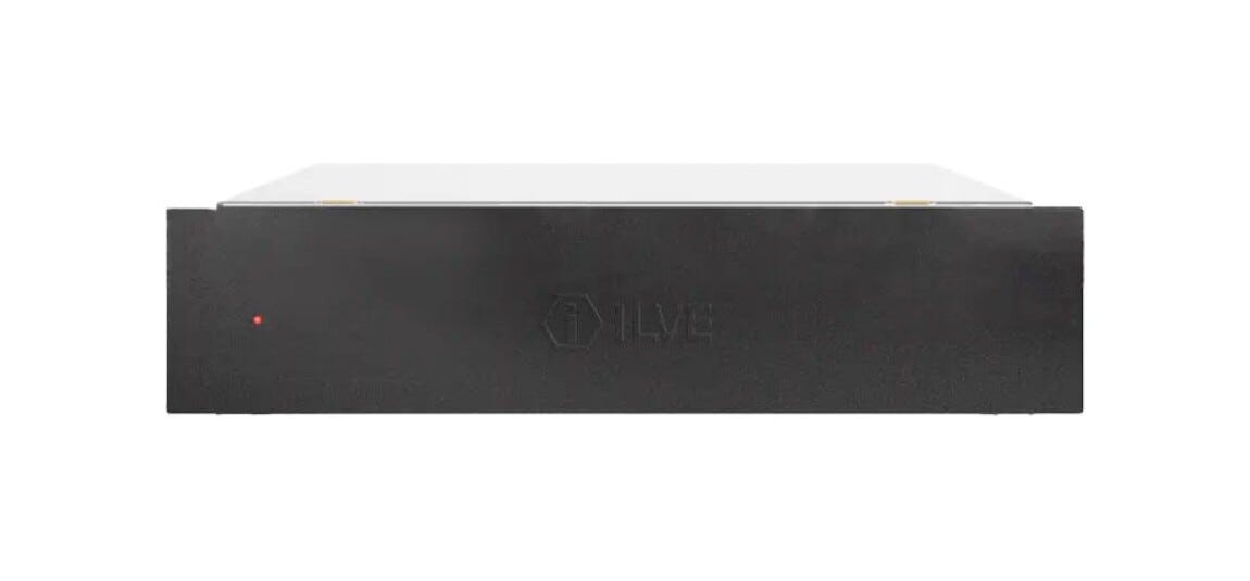 ILVE 615NWDPP Nostalgie Cassetto scaldavivande cm 60 h 13, con frontale in acciaio verniciato