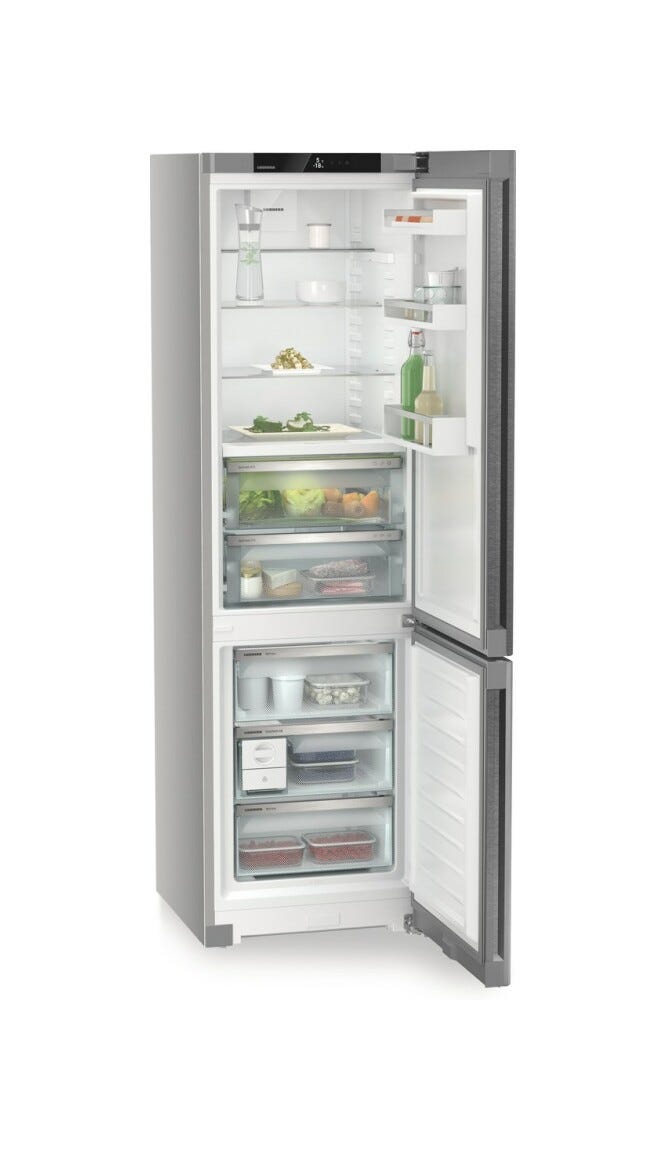 Liebherr CBNsda 572i Plus BioFresh Frigorifero con congelatore a libera installazione cm. 60 h. 202 - lt. 361 - argento