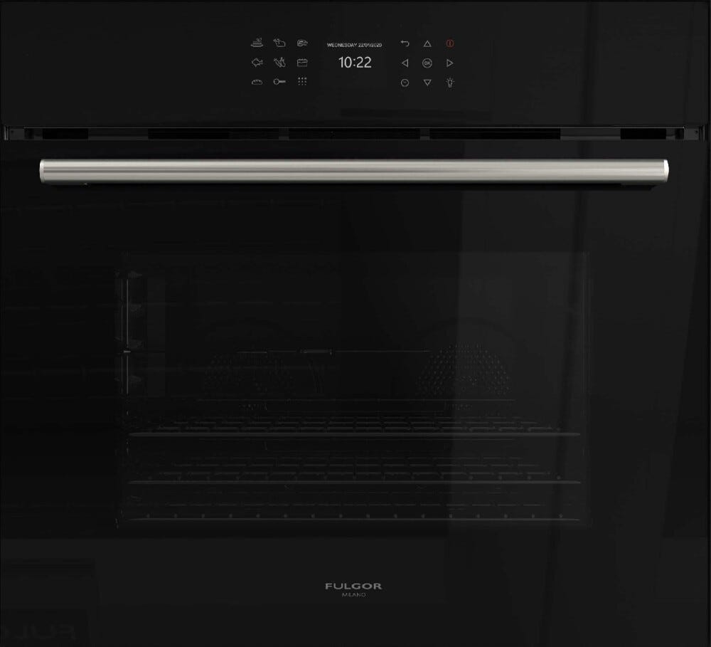 Fulgor FCPO 315 P TEM 2F BK Plano in grande Forno elettrico pirolitico cm. 75 - vetro nero