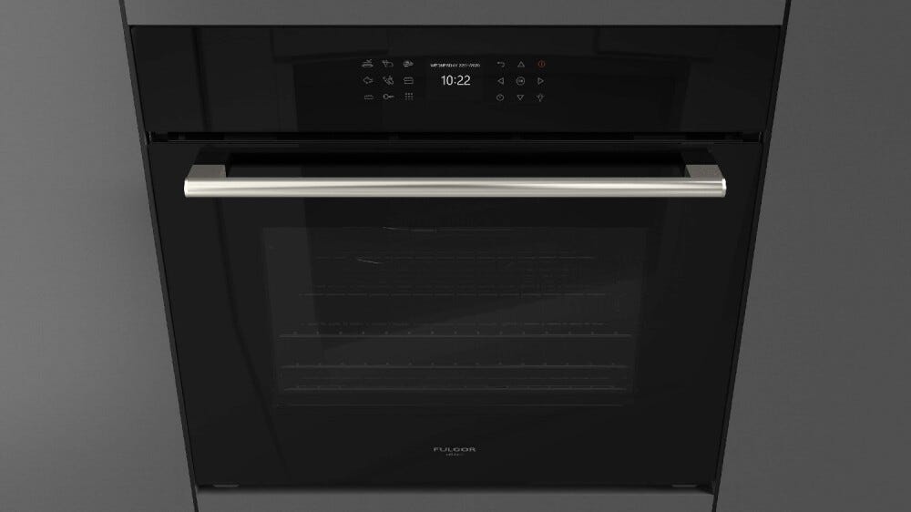 Fulgor FCPO 315 P TEM 2F BK Plano in grande Forno elettrico pirolitico cm. 75 - vetro nero