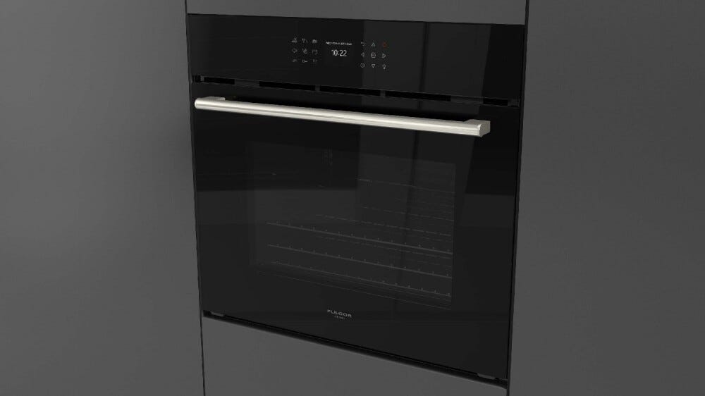 Fulgor FCPO 315 P TEM 2F BK Plano in grande Forno elettrico pirolitico cm. 75 - vetro nero