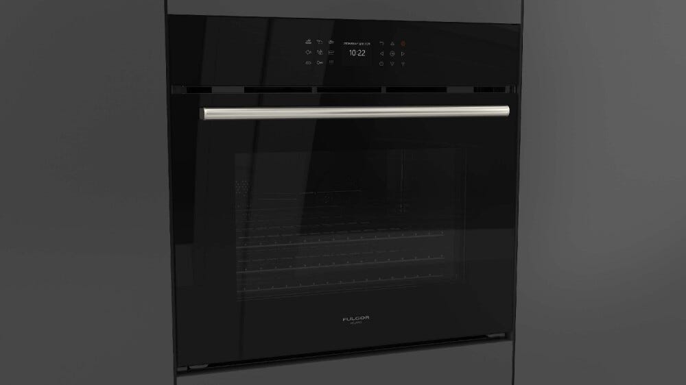 Fulgor FCPO 315 P TEM 2F BK Plano in grande Forno elettrico pirolitico cm. 75 - vetro nero