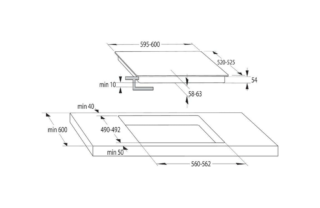 Hisense HI6401BSCE Piano cottura a induzione cm. 60 - vetroceramica nero