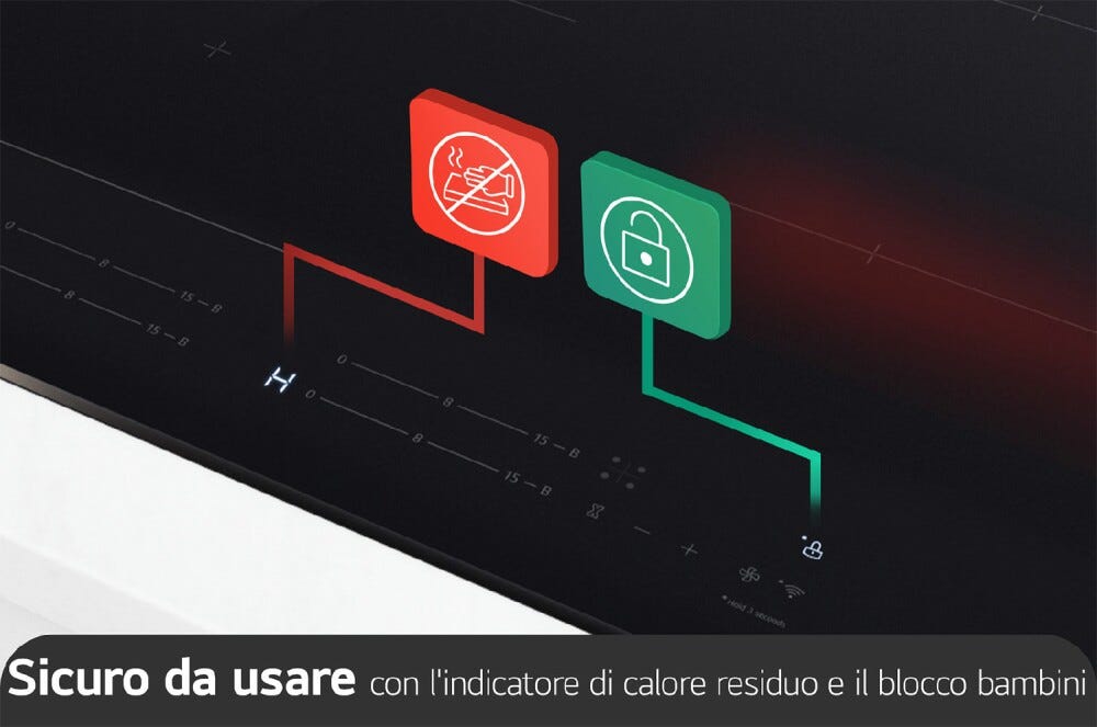LG CBIZ2435B Piano cottura a induzione cm. 60 - vetroceramica nero