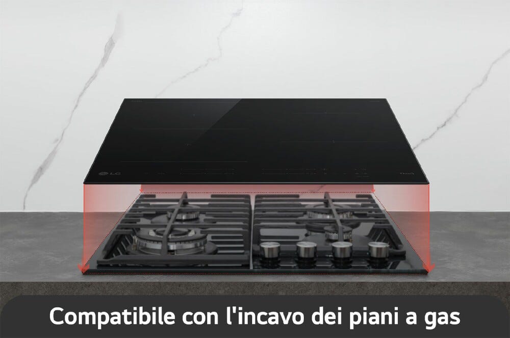 LG CBIZ2435B Piano cottura a induzione cm. 60 - vetroceramica nero
