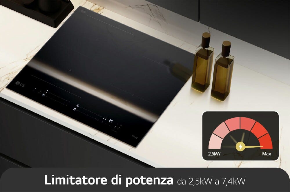 LG CBIZ2435B Piano cottura a induzione cm. 60 - vetroceramica nero