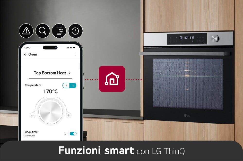 LG WSED7613S InstaView Forno elettrico cm. 60 - inox/nero