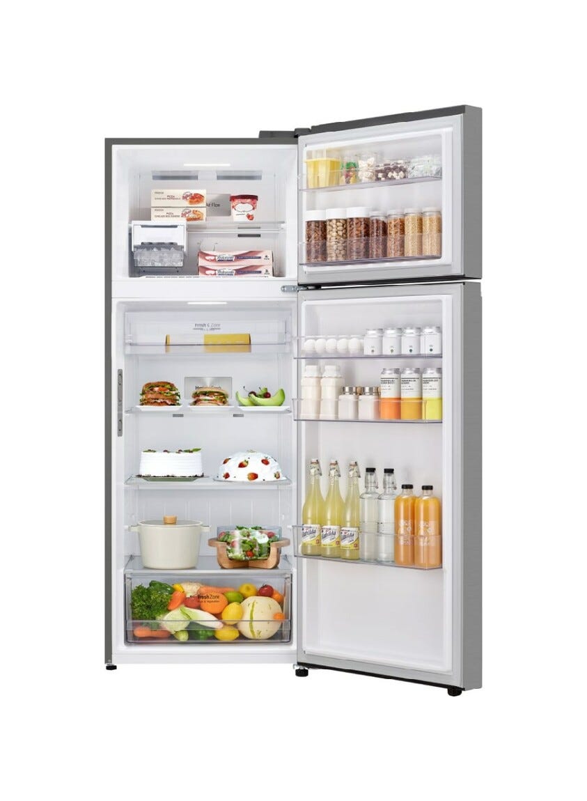 LG GTBV44PYBKD Frigorifero con congelatore a libera installazione - cm. 70 h. 185 - lt. 461 - argento
