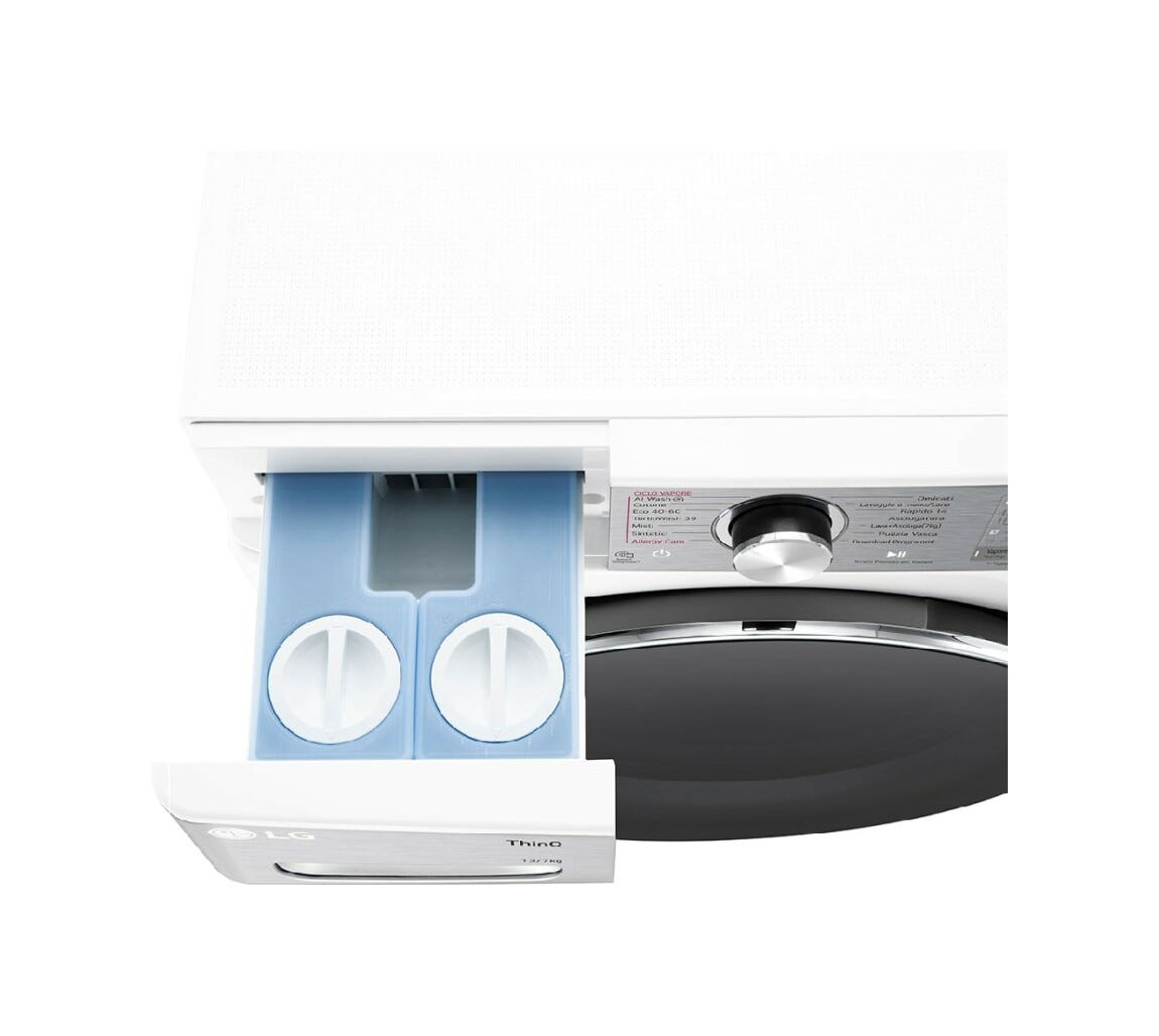 LG D4R9513TPWC Lavasciuga cm. 60 - lavaggio 13 kg - asciugatura 7 kg - bianco