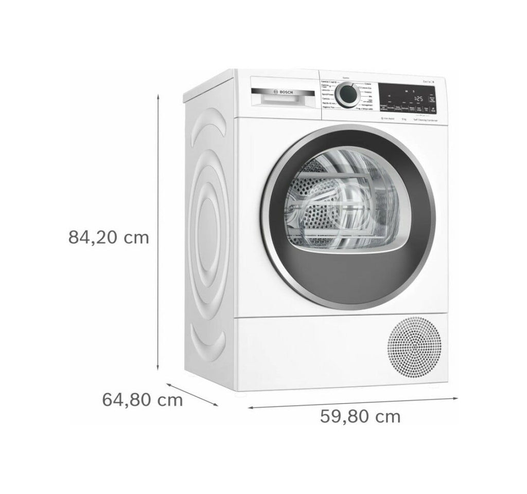 Bosch WQG245C0IT 6 Asciugatrice cm. 60 - capacità - 9 kg - bianco
