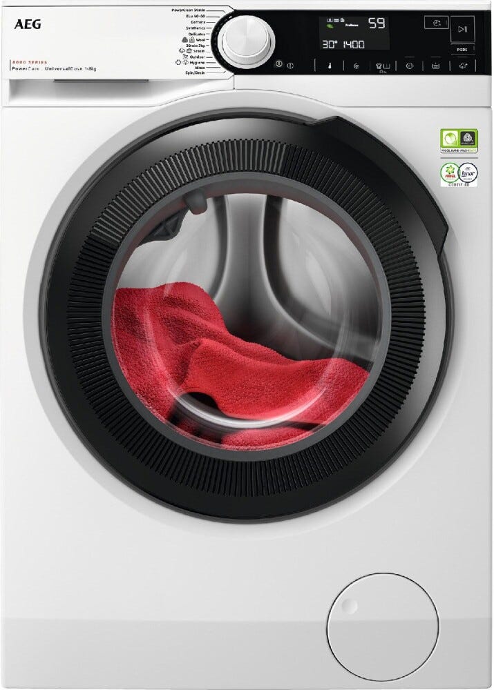 AEG LFR83844VE Serie 8000 PowerCare Lavatrice cm. 60 - capacità 8 kg - bianco