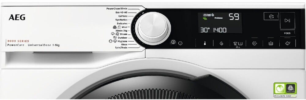 AEG LFR83844VE Serie 8000 PowerCare Lavatrice cm. 60 - capacità 8 kg - bianco