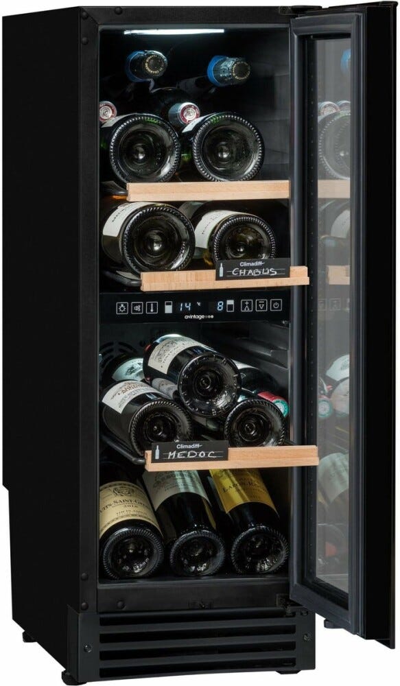 Avintage AVU27D82 Cantina vini da incasso cm. 30 - 25 bottiglie - nero