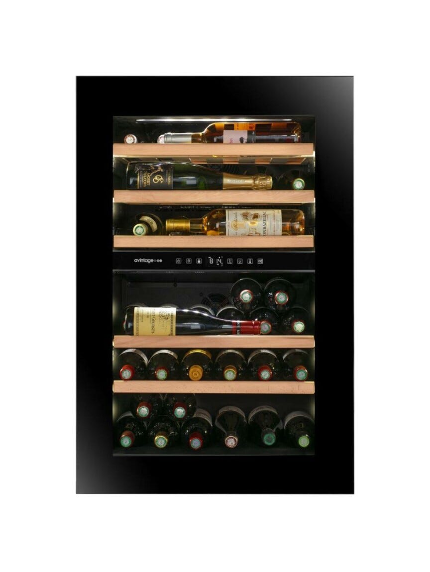 Avintage AVI88PLATINUM Cantina vini da incasso cm. 59 - 44 bottiglie - nero