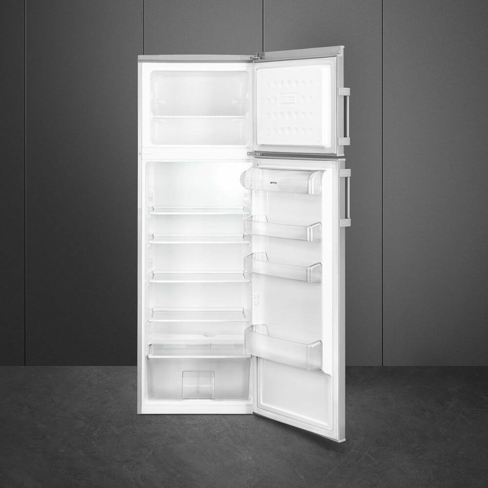 Smeg FD32ES Frigorifero con congelatore a libera installazione cm. 60 h. 175 - lt. 306 - silver