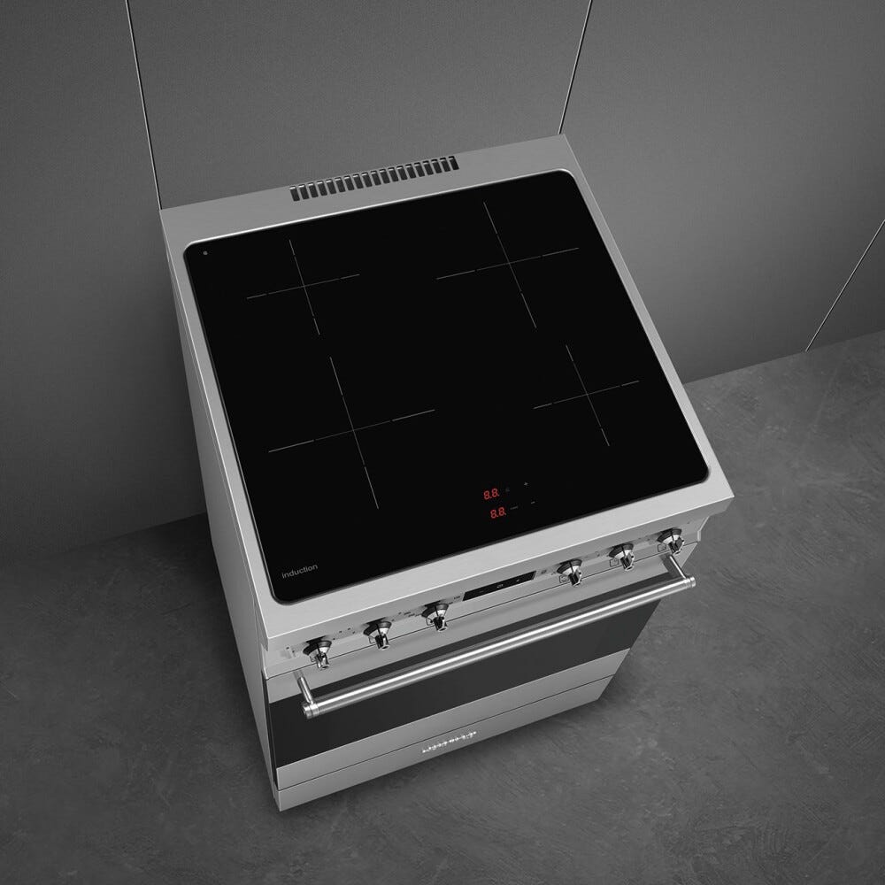 Smeg C6IMXM2 Classica Cucina da accosto cm. 60x60 - 4 zone induzione + 1 forno elettrico - inox