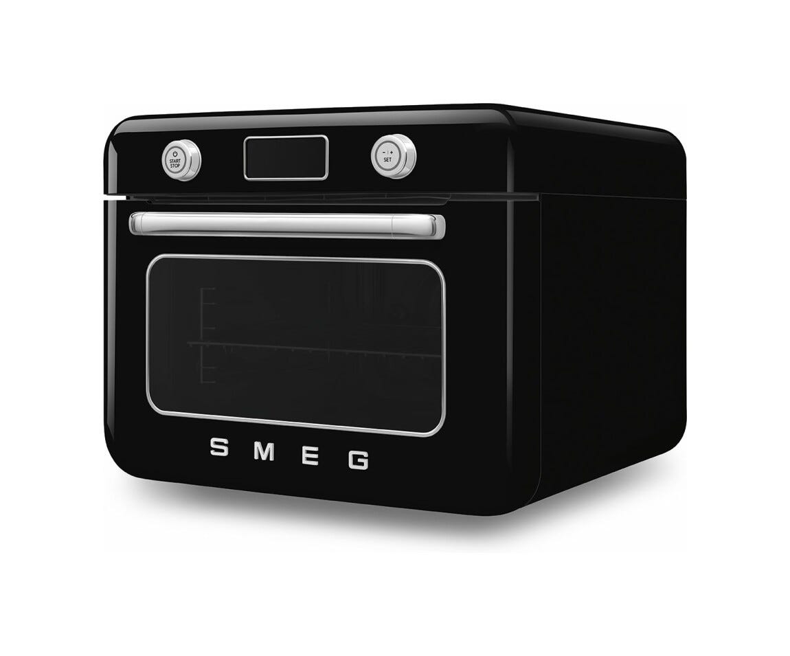 Smeg Selection COF01BLEU 50'S Style Forno combinato a vapore da appoggio cm. 50 - nero lucido