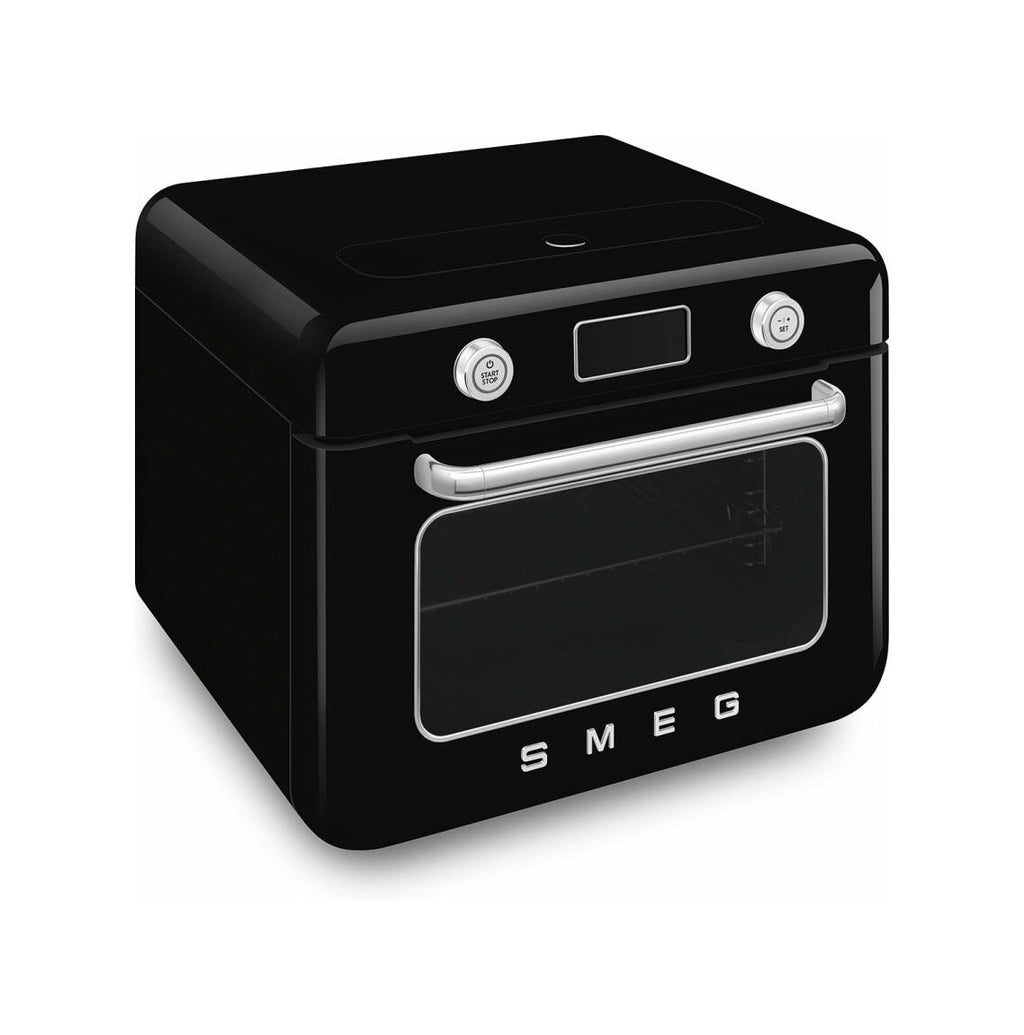 Smeg Selection COF01BLEU 50'S Style Forno combinato a vapore da appoggio cm. 50 - nero lucido