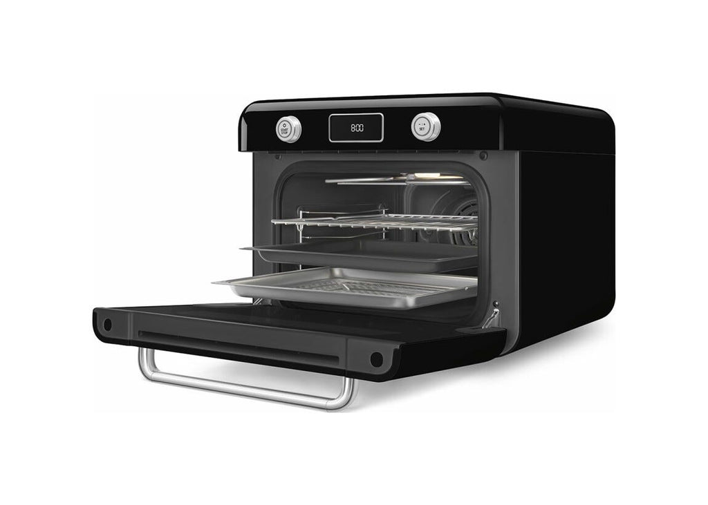 Smeg Selection COF01BLEU 50'S Style Forno combinato a vapore da appoggio cm. 50 - nero lucido