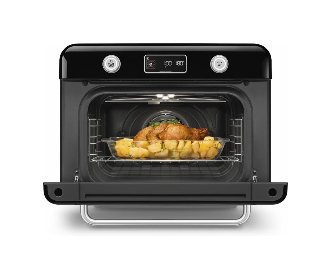 Smeg Selection COF01BLEU 50'S Style Forno combinato a vapore da appoggio cm. 50 - nero lucido