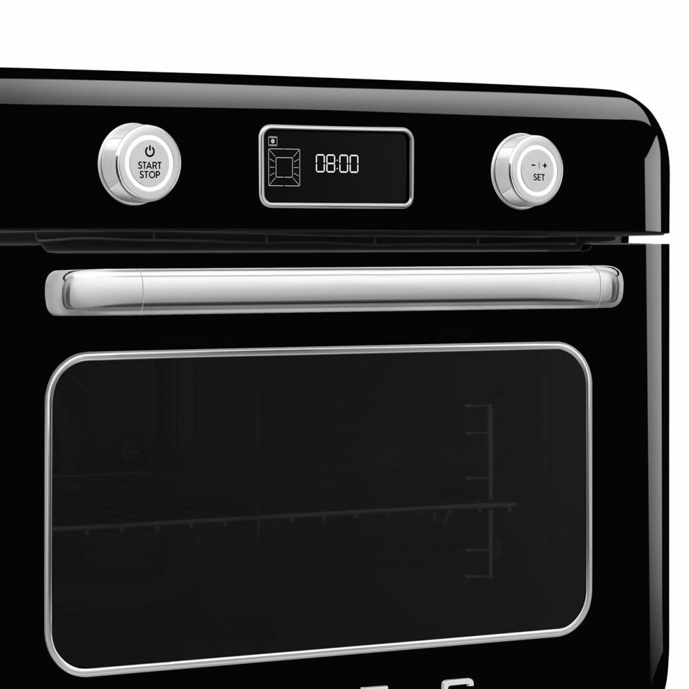 Smeg Selection COF01BLEU 50'S Style Forno combinato a vapore da appoggio cm. 50 - nero lucido