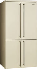 Smeg FQ60CPO6 Coloniale Frigorifero con congelatore 4 porte cm. 91 h. 188 - lt. 572 - panna - Maniglia non inclusa