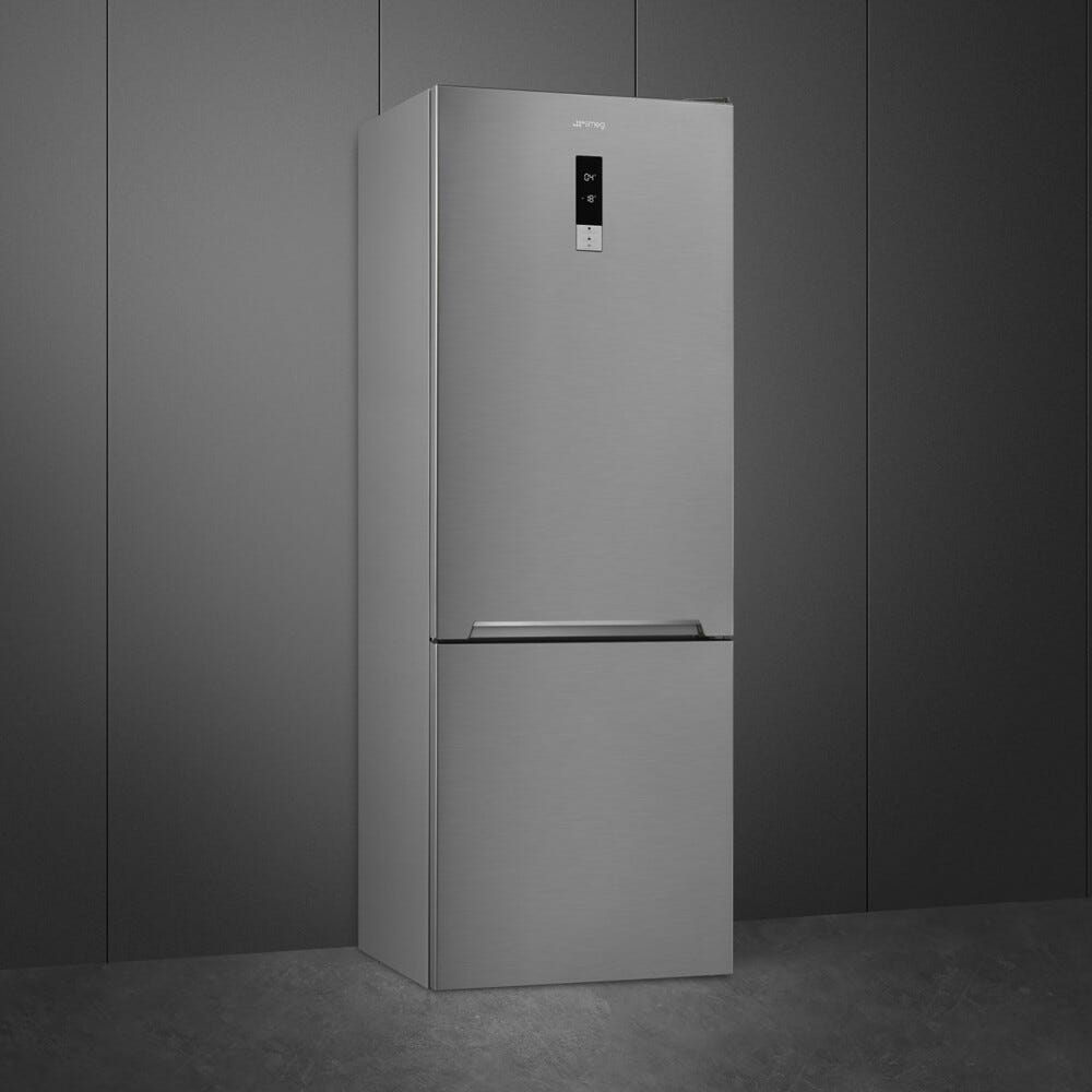 Smeg FC48XDNE Frigorifero con congelatore a libera installazione cm. 70 h. 192 - lt. 481 - Pet Inox Look