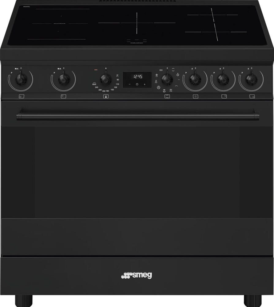 Smeg C9IMN2 Classica Cucina da accosto cm. 90x60 - 5 zone induzione + 1 forno elettrico - nero