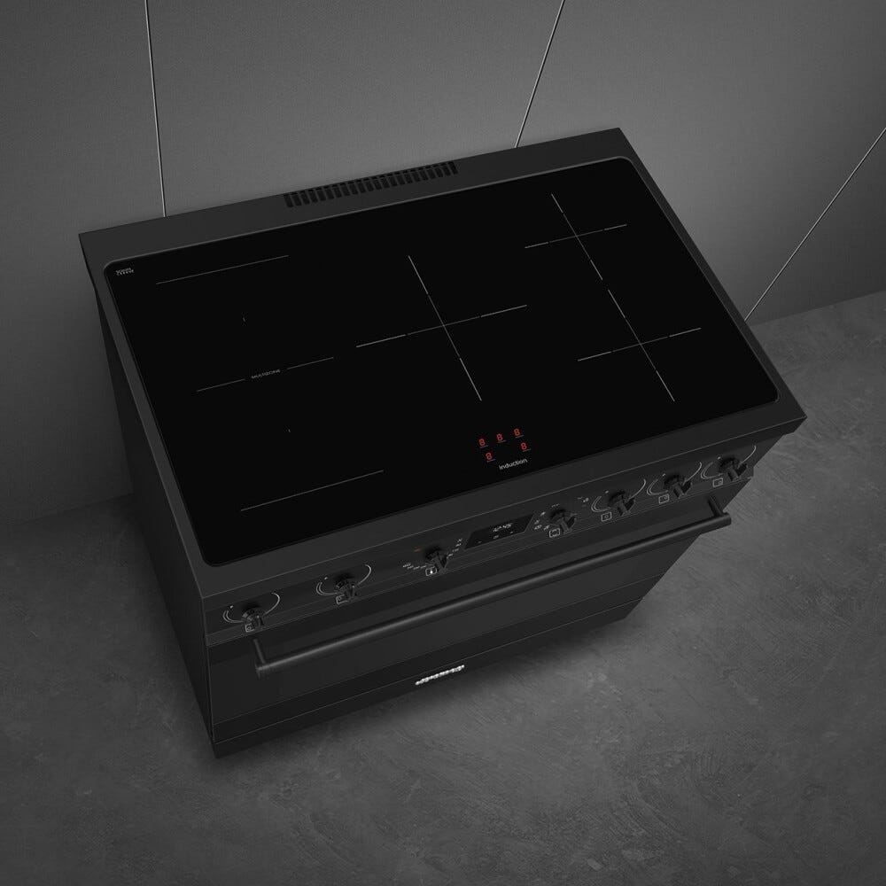 Smeg C9IMN2 Classica Cucina da accosto cm. 90x60 - 5 zone induzione + 1 forno elettrico - nero