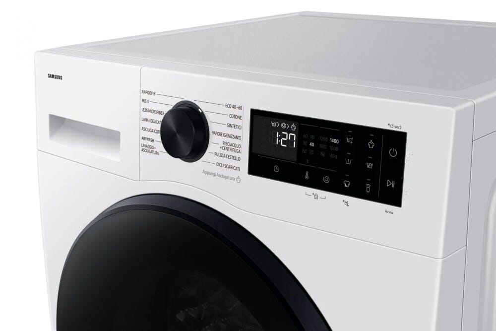 Samsung WD11DG5B15BEET Lavasciuga cm. 60 - lavaggio 11 kg - asciugatura 6 kg - bianco