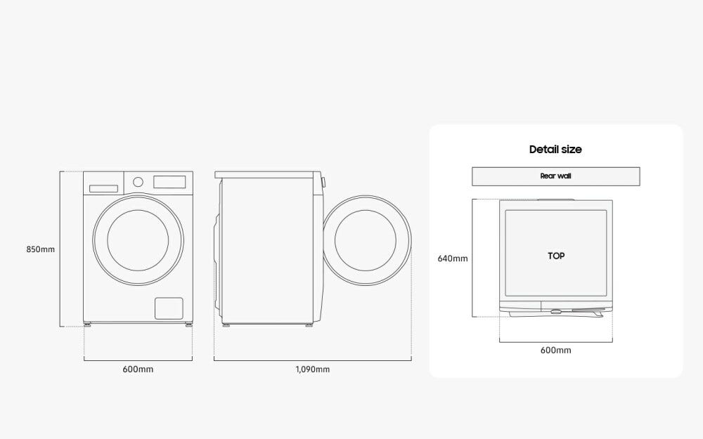 Samsung WD11DG5B15BEET Lavasciuga cm. 60 - lavaggio 11 kg - asciugatura 6 kg - bianco