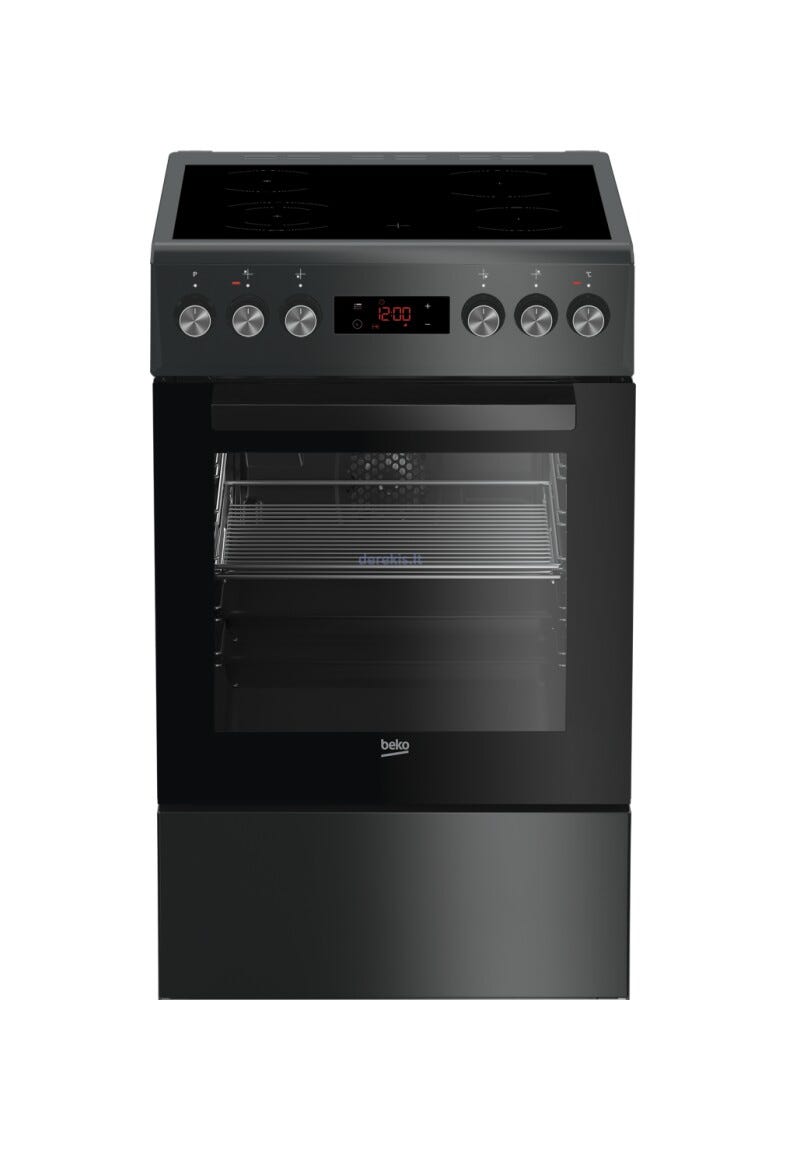 Beko FSE57310GAS Cucina da accosto cm. 50 - 4 zone elettriche + 1 forno elettrico - antracite