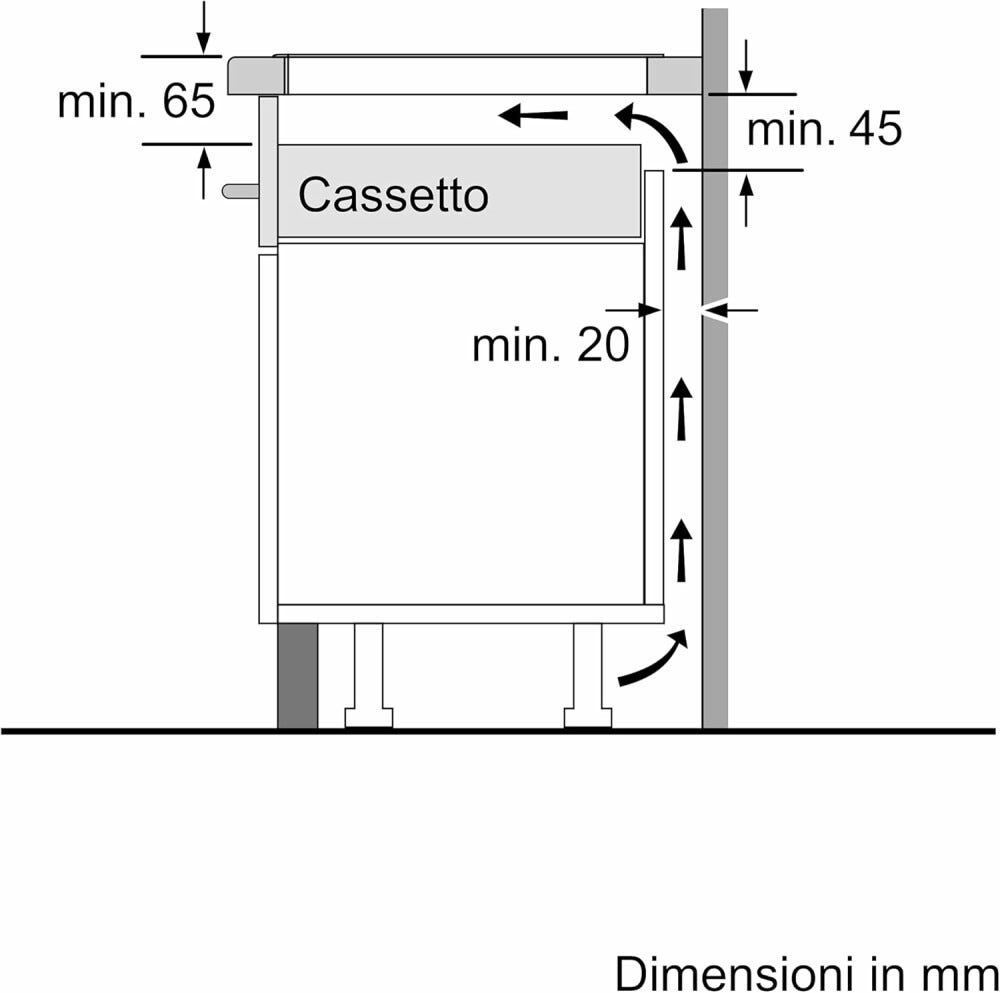 Bosch PUE611BB5J 4 Piano cottura a induzione cm 59 - vetroceramica nero