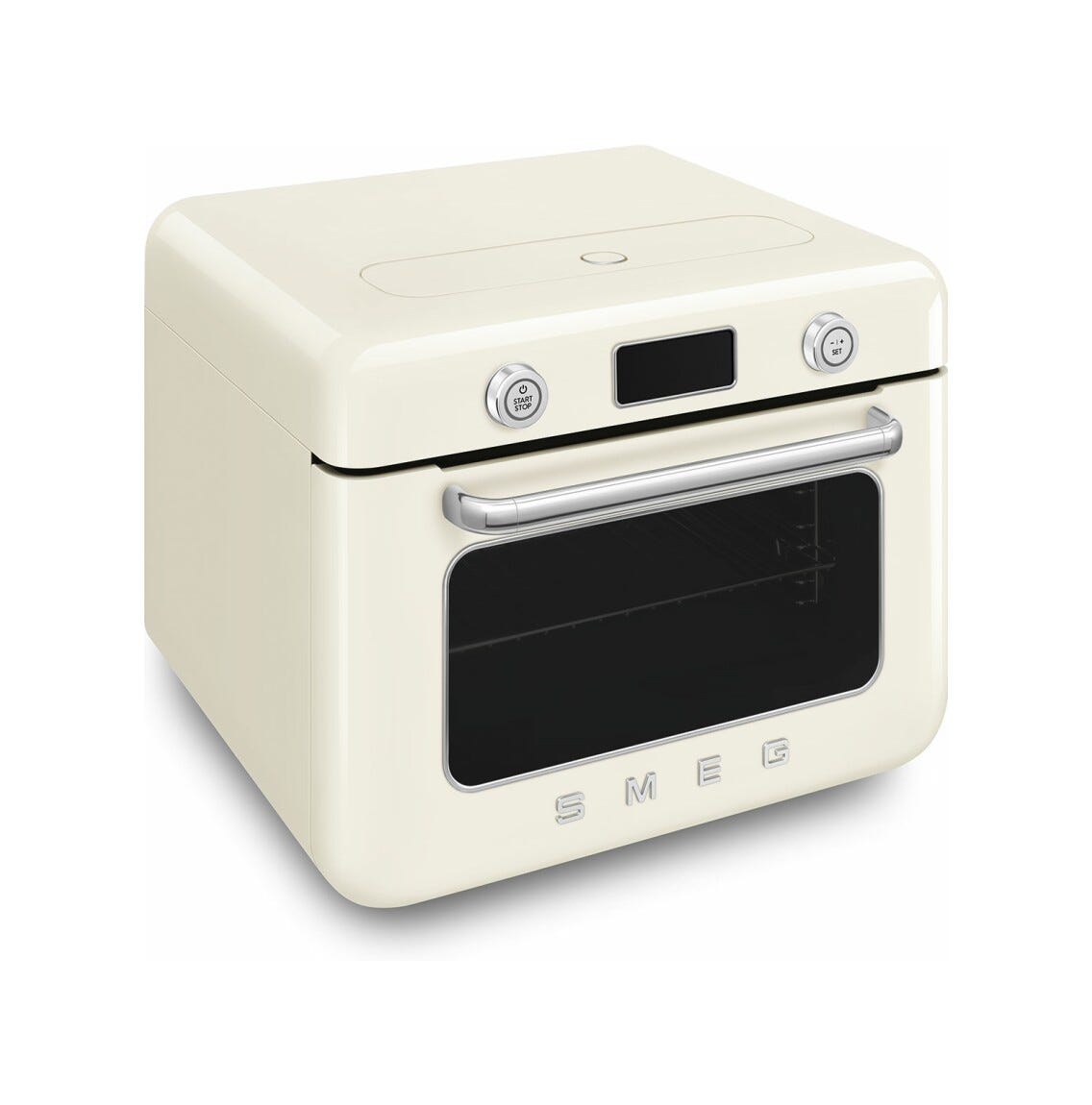 Smeg Selection COF01CREU 50'S Style Forno combinato a vapore da appoggio cm. 50 - panna lucido