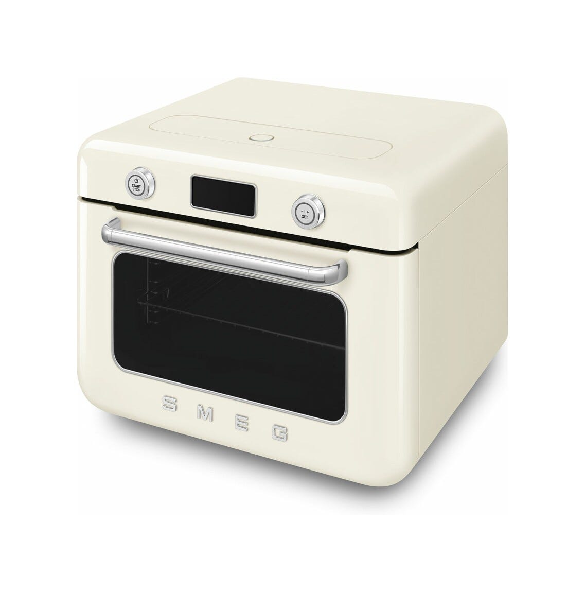 Smeg Selection COF01CREU 50'S Style Forno combinato a vapore da appoggio cm. 50 - panna lucido