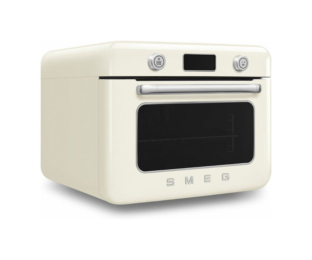 Smeg Selection COF01CREU 50'S Style Forno combinato a vapore da appoggio cm. 50 - panna lucido
