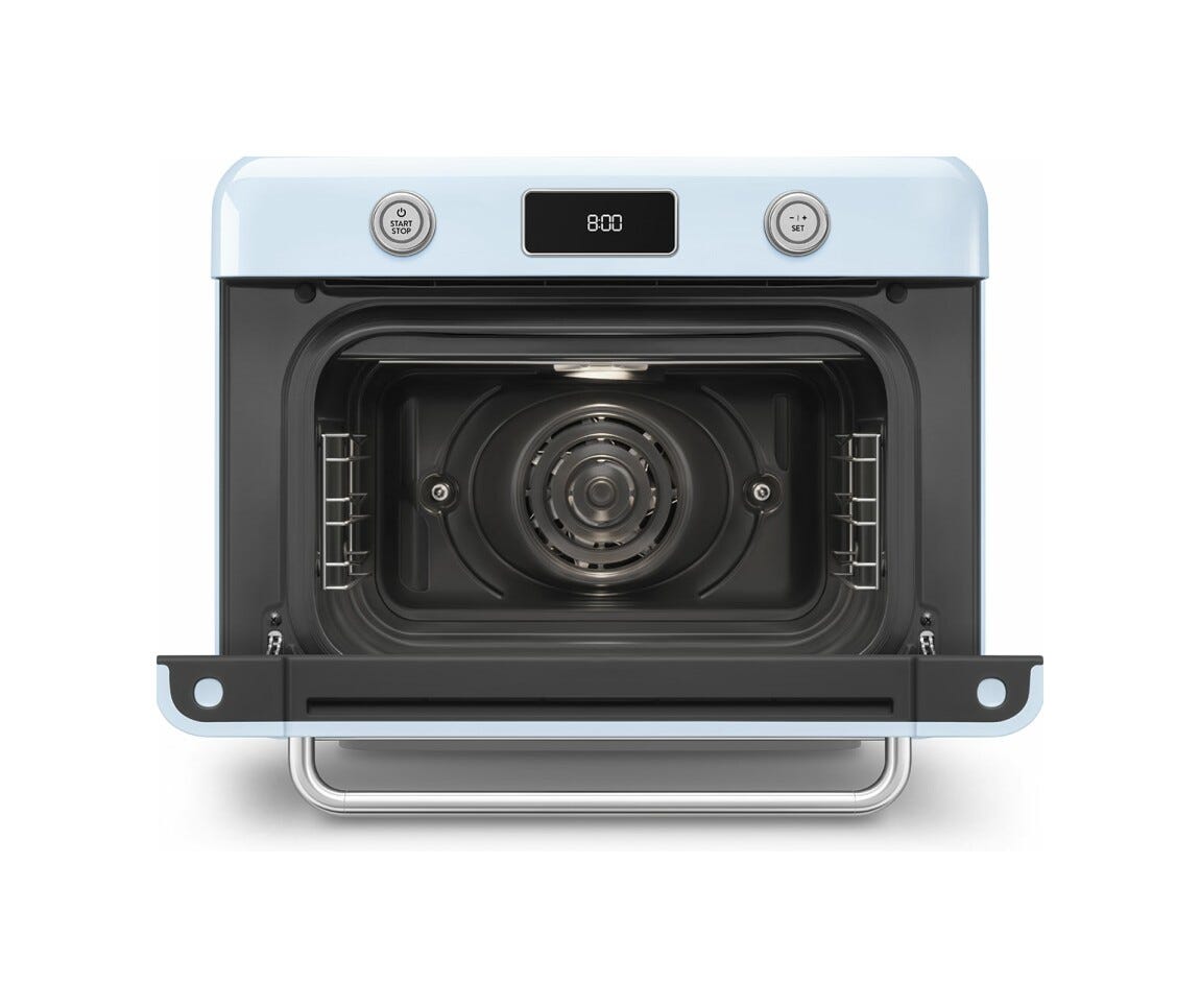 Smeg Selection COF01PBEU 50'S Style Forno combinato a vapore da appoggio cm. 50 - azzurro lucido