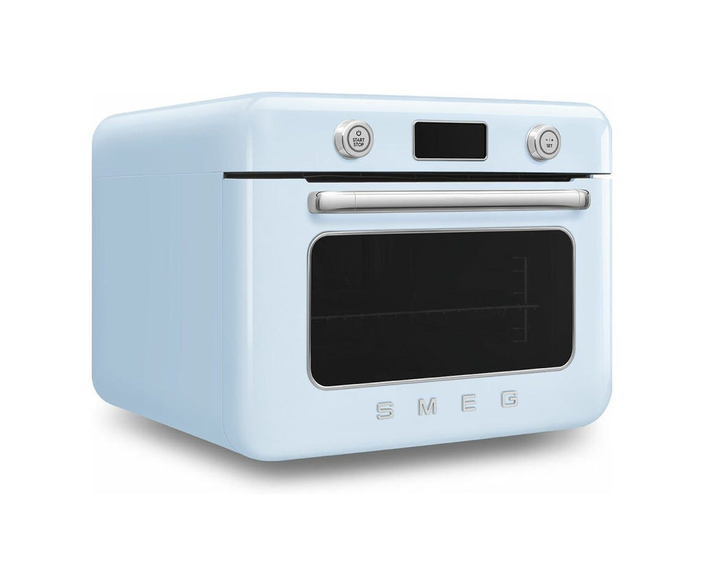 Smeg Selection COF01PBEU 50'S Style Forno combinato a vapore da appoggio cm. 50 - azzurro lucido