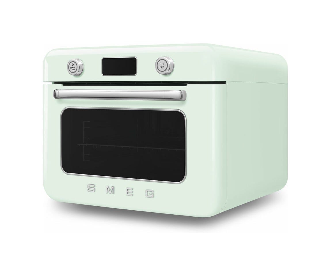 Smeg Selection COF01PGEU 50'S Style Forno combinato a vapore da appoggio cm. 50 - verde pastello lucido