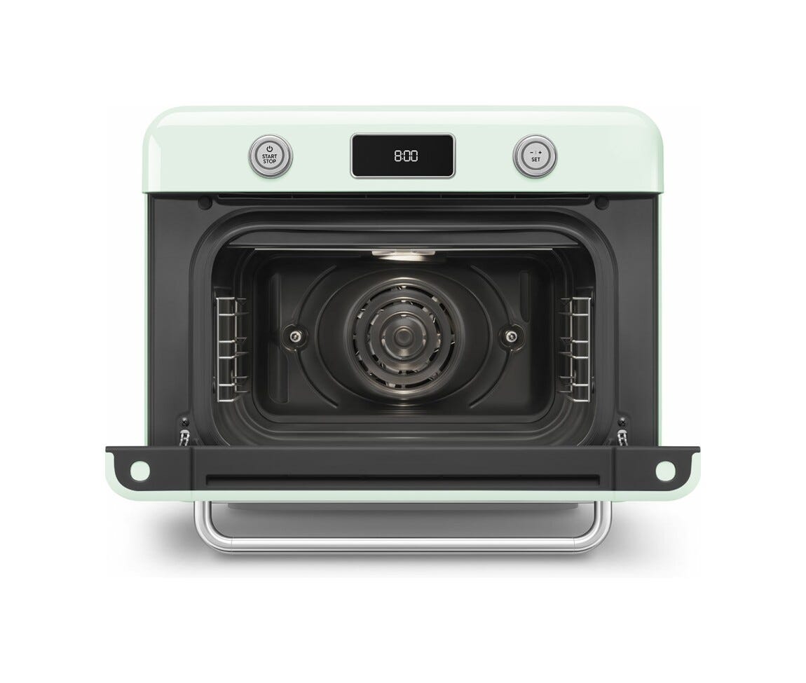 Smeg Selection COF01PGEU 50'S Style Forno combinato a vapore da appoggio cm. 50 - verde pastello lucido