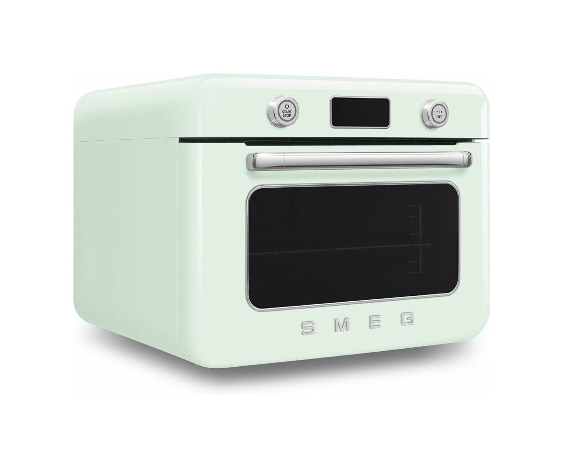 Smeg Selection COF01PGEU 50'S Style Forno combinato a vapore da appoggio cm. 50 - verde pastello lucido