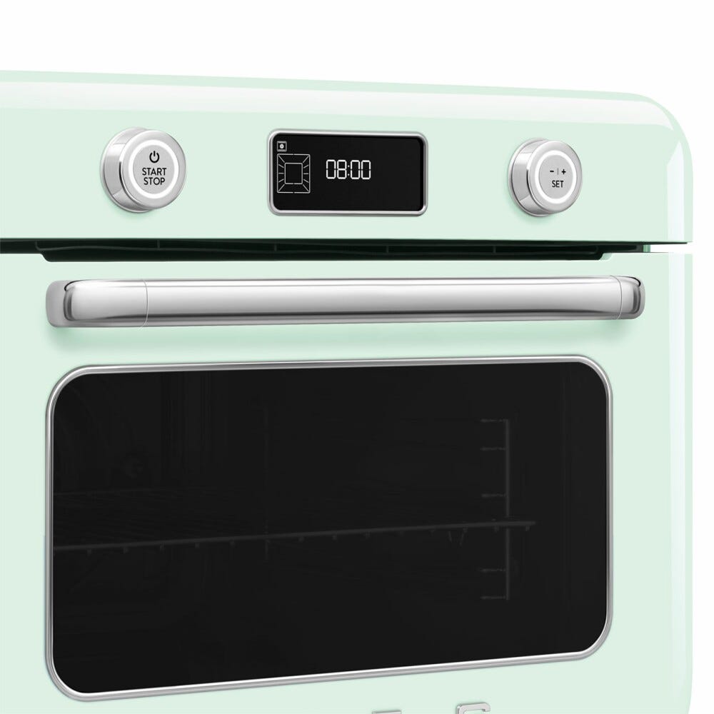 Smeg Selection COF01PGEU 50'S Style Forno combinato a vapore da appoggio cm. 50 - verde pastello lucido